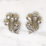 Lucky Blue Rhinestone Four-Leaf Clover Earrings by ORA