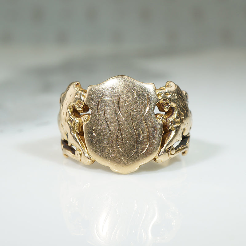 19thc Lion Signet Ring