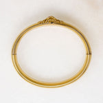 Noble Lion's Head Gold Filled Victorian Bangle