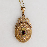 Ornate Gold Filled Victorian Floral Locket 