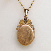 Ornate Gold Filled Victorian Floral Locket 
