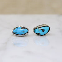 Turquoise Nuggets in Sterling Stud Earrings