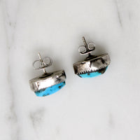 Turquoise Nuggets in Sterling Stud Earrings
