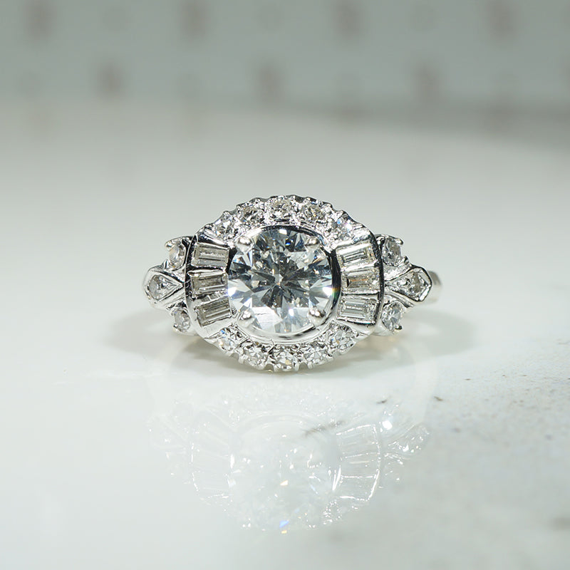 Stunning Mid Century Diamond Engagement Ring