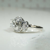 Stunning Mid Century Diamond Engagement Ring
