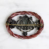 Sleeping Beauty Art Nouveau Silver-Plate Brooch