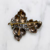 Pavé Persian Turquoise Grape Leaf Brooch