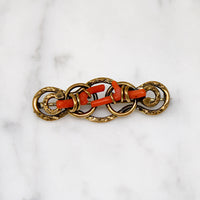 Very Victorian Vivid Branch Coral Brooch