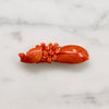 Art Deco Era Carved Coral Flora Brooch