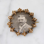 European Diamond & Pearl Brooch with Dapper Gentleman