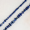 Lapis Lazuli Nugget Beads on Blue Silk