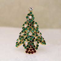 Eisenberg Ice Forest Green Christmas Tree Brooch