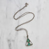 Triangles Turquoise & Mother of Pearl Inlay Pendant
