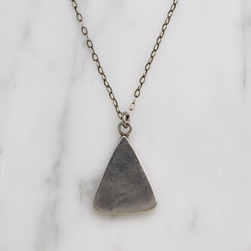 Triangles Turquoise & Mother of Pearl Inlay Pendant