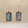 Coy Swiss Miss Enamel Victorian Earrings