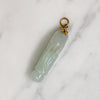 Potent Dragon's Head Jade Pendant with Gold Fittings