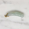 Potent Dragon's Head Jade Pendant with Gold Fittings