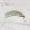 Potent Dragon's Head Jade Pendant with Gold Fittings