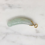 Potent Dragon's Head Jade Pendant with Gold Fittings