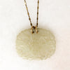 Exquisite Carved Jade on Fancy Silver Gilt Chain