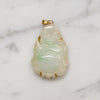 Jolly Jade Buddha in 14k Gold Pendant