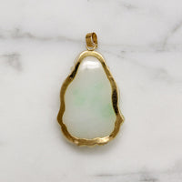 Jolly Jade Buddha in 14k Gold Pendant