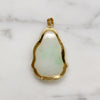 Jolly Jade Buddha in 14k Gold Pendant