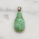 Serene Guanyin Jade & 14k Gold Pendant