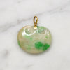 Antique Jade Bat Pendant with 14k Gold Fittings