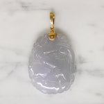 Peacock & Peony Lavender Jade with 14k Gold Fittings