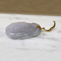 Peacock & Peony Lavender Jade with 14k Gold Fittings