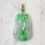 "Jade" Glass & Gold Dragonfish Pendant