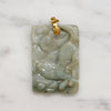 Prowling Lion Carved Jade Pendant
