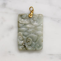Prowling Lion Carved Jade Pendant