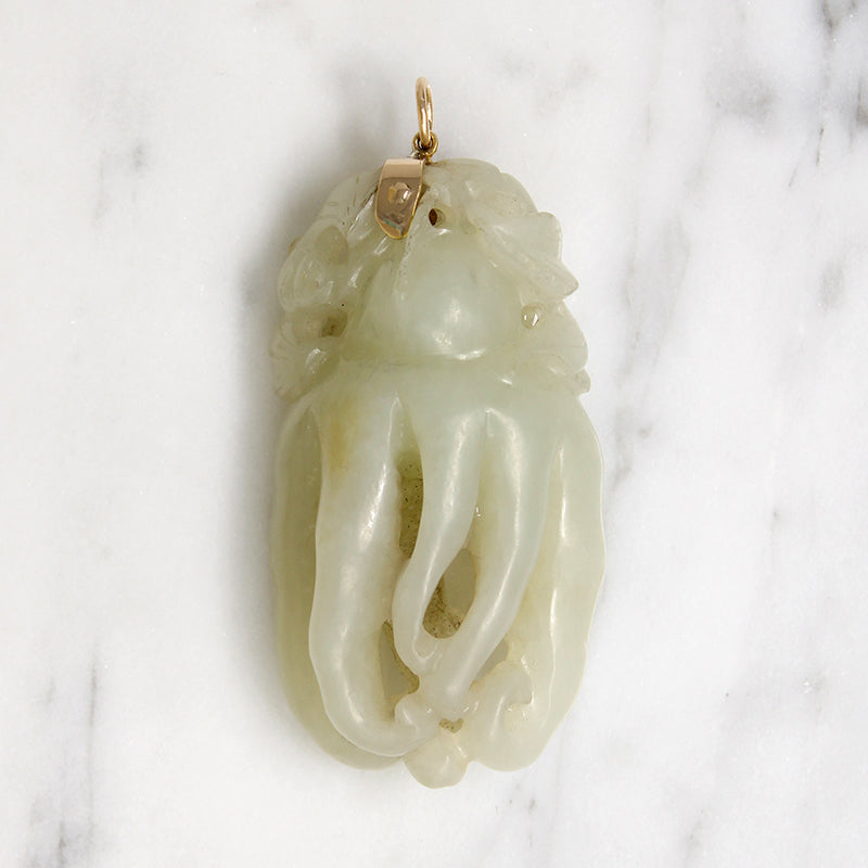 Naturalistic Buddha's Hand Nephrite Jade Pendant