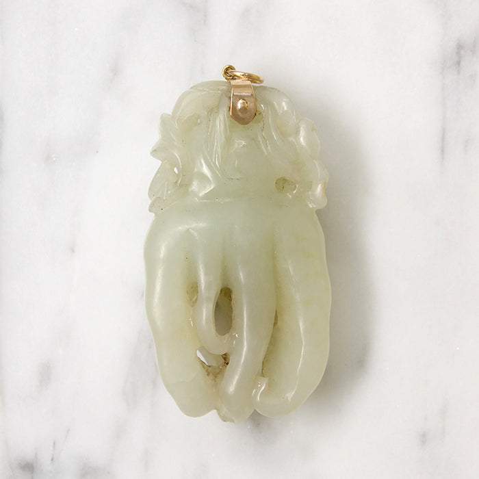 Naturalistic Buddha's Hand Nephrite Jade Pendant