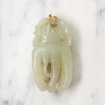 Naturalistic Buddha's Hand Nephrite Jade Pendant