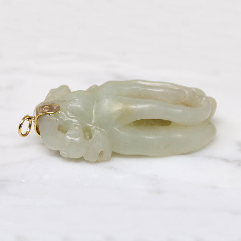 Naturalistic Buddha's Hand Nephrite Jade Pendant