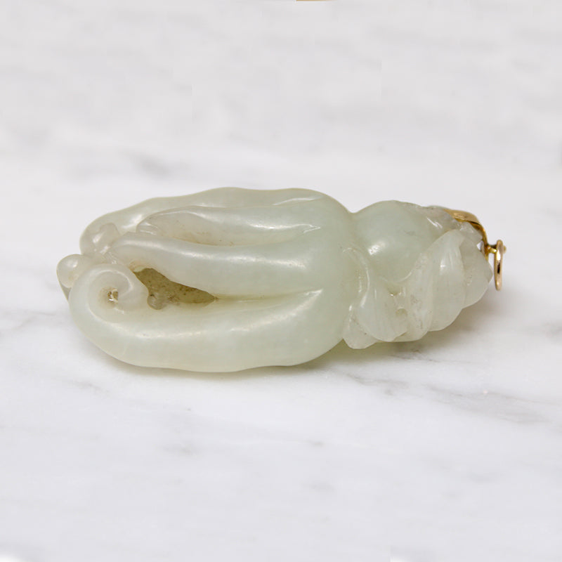 Naturalistic Buddha's Hand Nephrite Jade Pendant