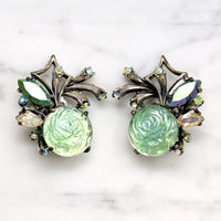 Strange Green Briar Rose Earrings by Schiaparelli