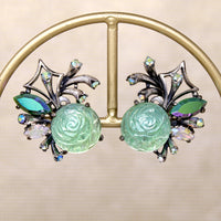 Strange Green Briar Rose Earrings by Schiaparelli