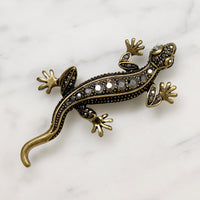 Golden Gecko Brooch by Lia Sophia