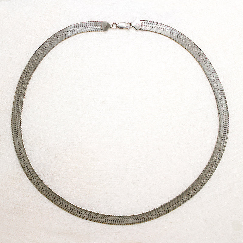 Italian Sterling Silver 30" Herringbone Chain 