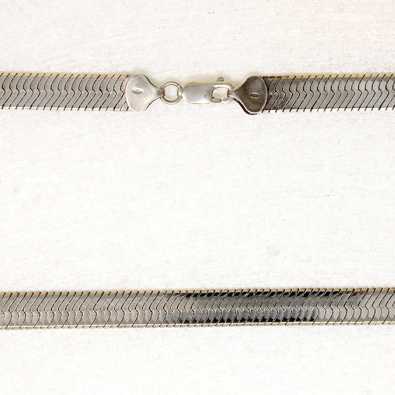 Italian Sterling Silver 30" Herringbone Chain 