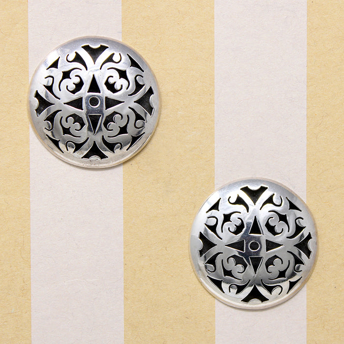 Taxco Sterling Silver Shadowbox Earrings
