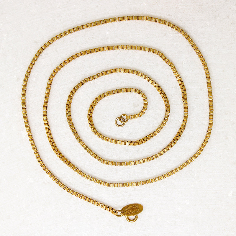Engraved Gold Fill Box Chain by M. Haskell