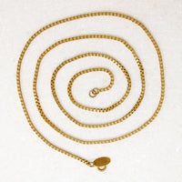 Engraved Gold Fill Box Chain by M. Haskell