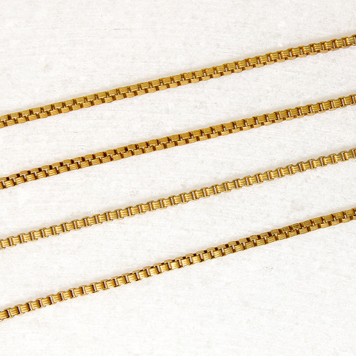 Engraved Gold Fill Box Chain by M. Haskell