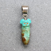 Chubby Little Turquoise Corn Maiden Necklace