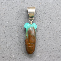 Chubby Little Turquoise Corn Maiden Necklace
